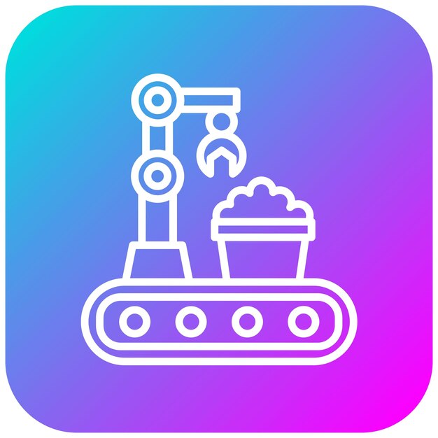 El icono del vector de materias primas se puede utilizar para el conjunto de iconos de producción en masa