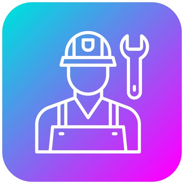 El icono del vector mecánico se puede utilizar para el conjunto de iconos de diversidad