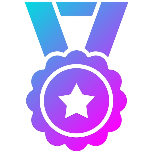 El icono del vector de la medalla manchada se puede usar para el conjunto de iconos de corrupción