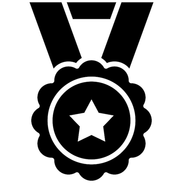 El icono del vector de la medalla manchada se puede usar para el conjunto de iconos de corrupción