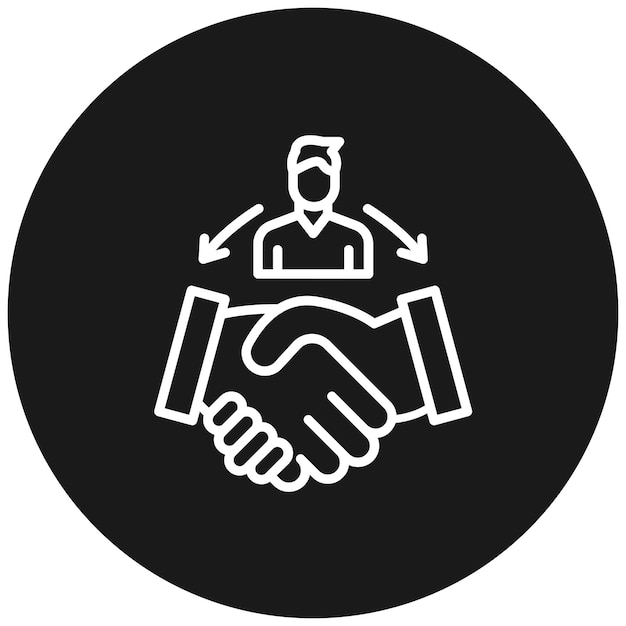 El icono del vector mediador se puede utilizar para el conjunto de iconos de comunicaciones