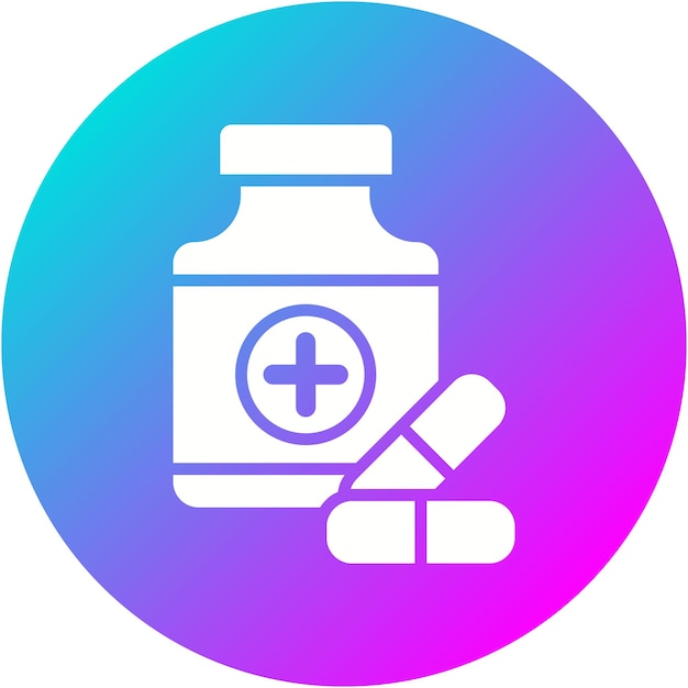 El icono del vector de medicamentos se puede utilizar para el conjunto de iconos de Medicina I