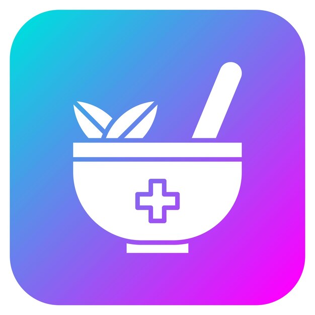 El icono del vector de la medicina herbal se puede utilizar para el conjunto de iconos médicos