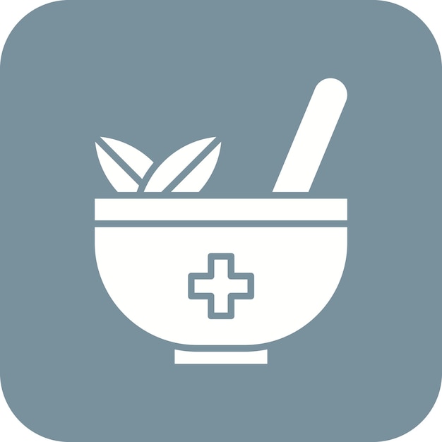 El icono del vector de la medicina herbal se puede utilizar para el conjunto de iconos médicos