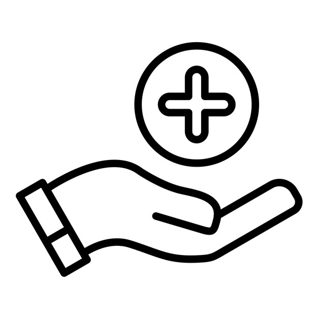 El icono de vector médico se puede usar para el conjunto de iconos de sin techo