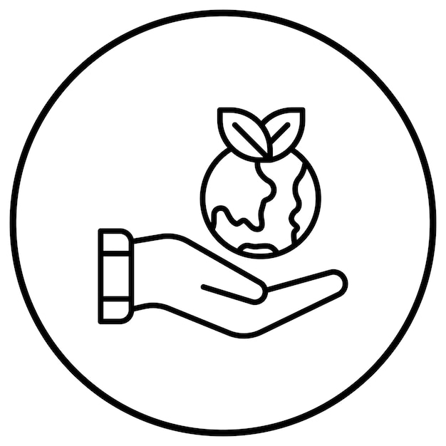 El icono del vector de medio ambiente limpio se puede utilizar para el conjunto de iconos de energía renovable
