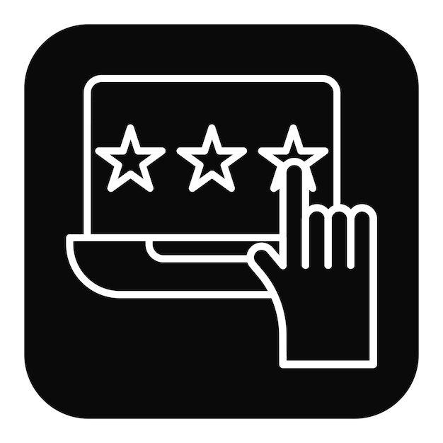 El icono del vector mejor valorado se puede utilizar para el conjunto de iconos de comentarios de los clientes
