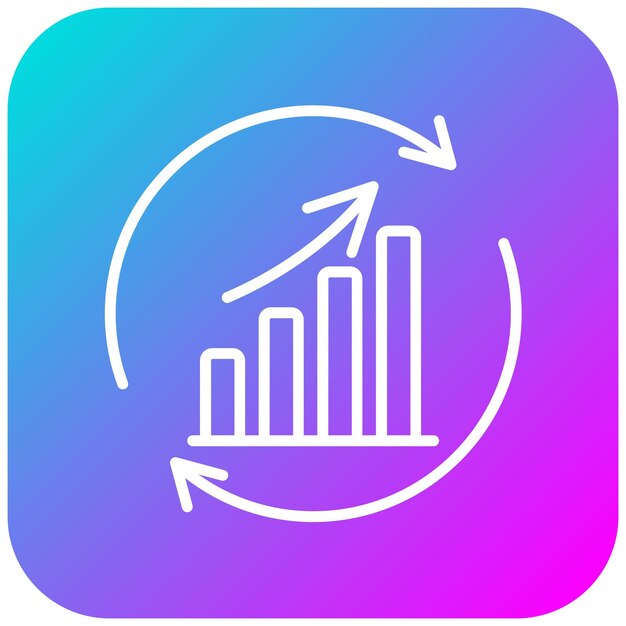 El icono del vector de mejora continua se puede utilizar para el conjunto de iconos de garantía de calidad