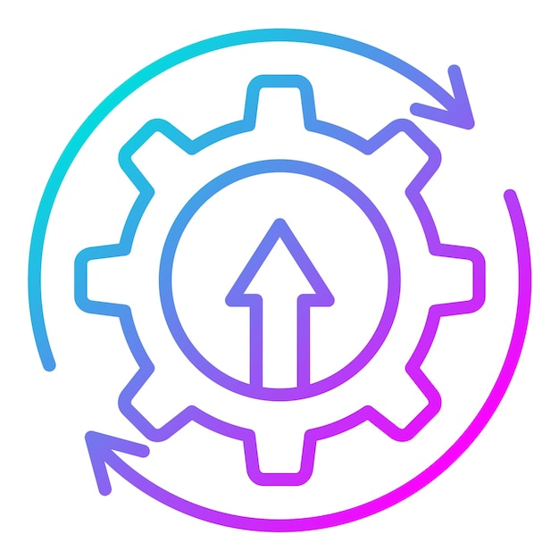 El icono del vector de mejora continua se puede utilizar para el conjunto de iconos de valores básicos