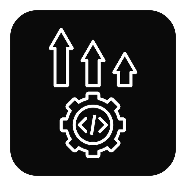 El icono del vector de mejora se puede utilizar para el conjunto de iconos sin código
