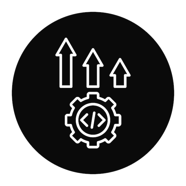 El icono del vector de mejora se puede utilizar para el conjunto de iconos sin código