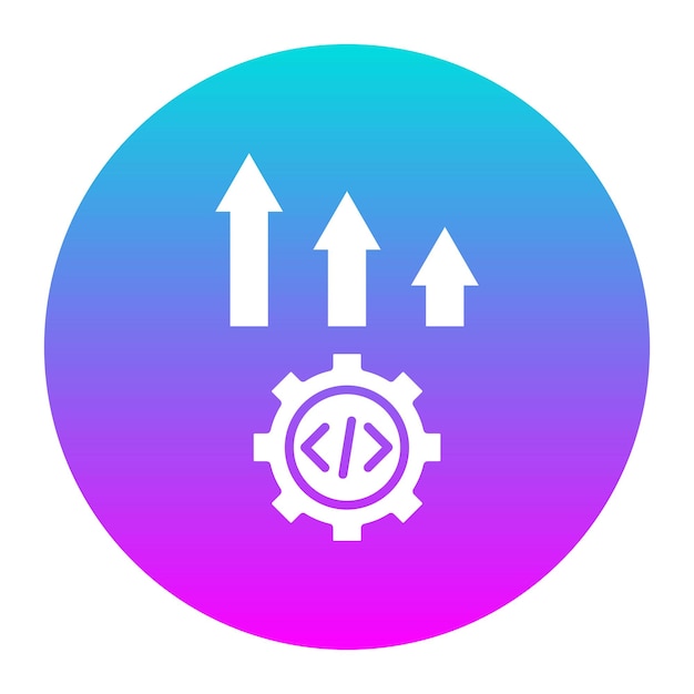 El icono del vector de mejora se puede utilizar para el conjunto de iconos sin código