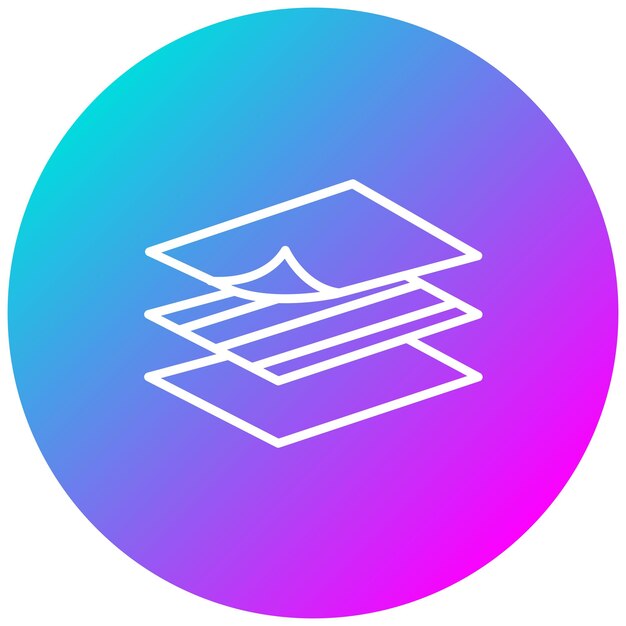 El icono del vector de membrana se puede utilizar para el conjunto de iconos de características de la tela