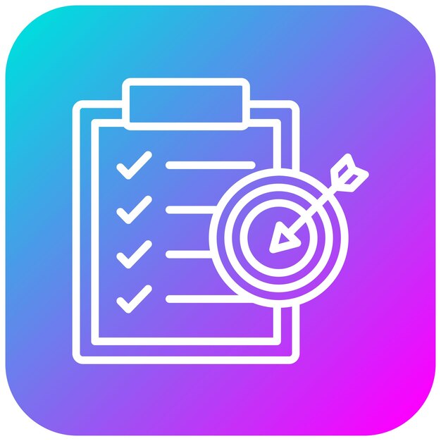 El icono del vector de la meta se puede usar para el conjunto de iconos de tiro con arco