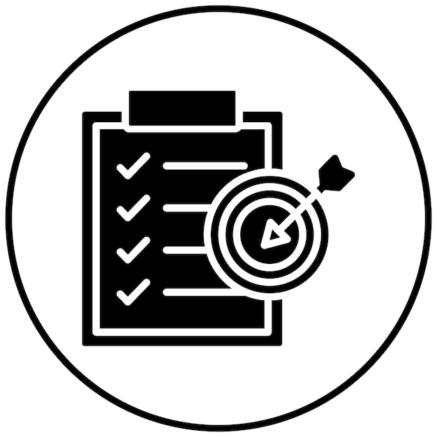 El icono del vector de la meta se puede usar para el conjunto de iconos de tiro con arco