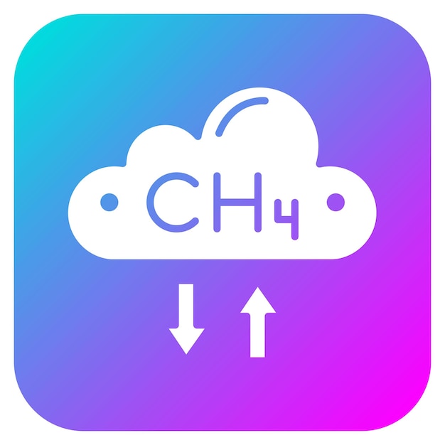 El icono del vector de metano se puede utilizar para el conjunto de iconos de contaminación