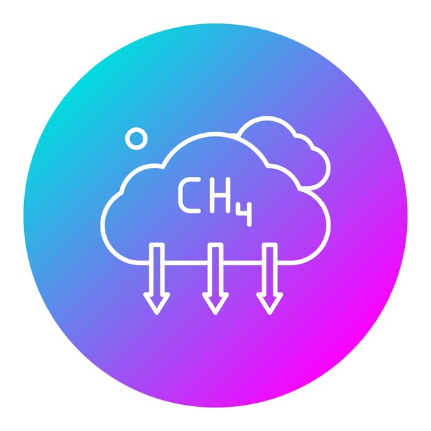 El icono del vector de metano se puede utilizar para el conjunto de iconos de energía nuclear