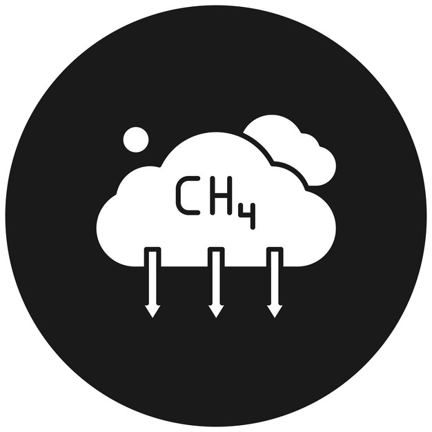 El icono del vector de metano se puede utilizar para el conjunto de iconos de energía nuclear