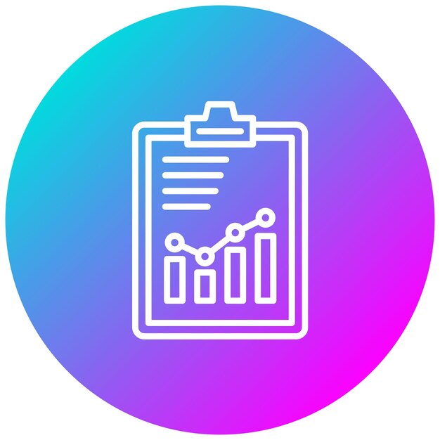 El icono del vector de métricas de rendimiento se puede utilizar para el conjunto de iconos del plan de acción