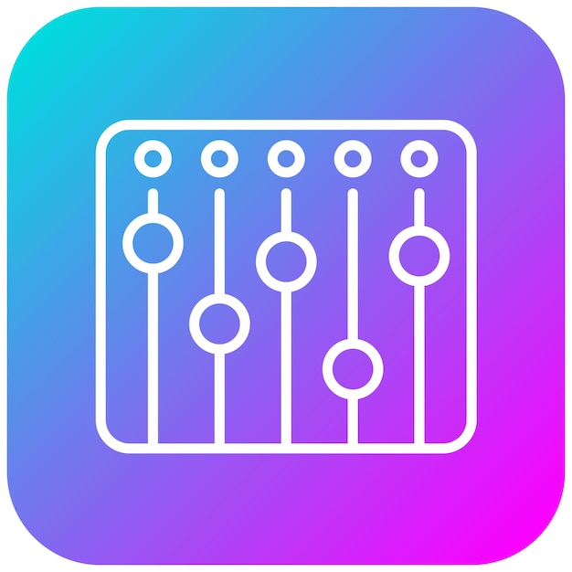 El icono del vector de mezcla de audio se puede usar para el iconset de producción de video