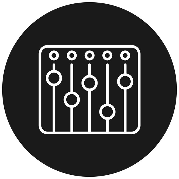 El icono del vector de mezcla de audio se puede usar para el iconset de producción de video