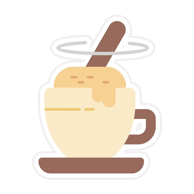 El icono del vector de mezcla de café se puede usar para el conjunto de iconos de la cafetería