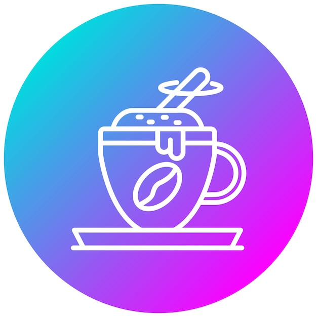 El icono del vector de mezcla de café se puede usar para el conjunto de iconos de la cafetería