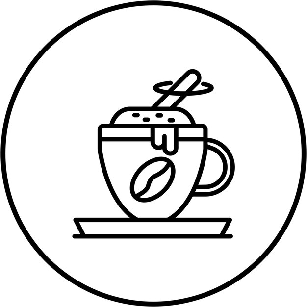 El icono del vector de mezcla de café se puede usar para el conjunto de iconos de la cafetería