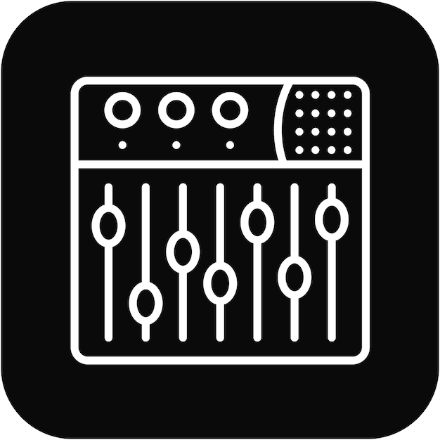 El icono del vector del mezclador se puede utilizar para el conjunto de iconos del instrumento