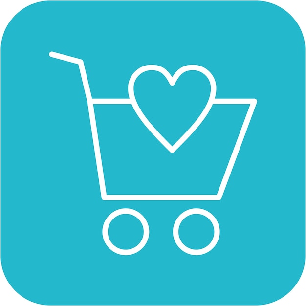 El icono del vector de mi carrito se puede utilizar para el conjunto de iconos de venta al por menor digital