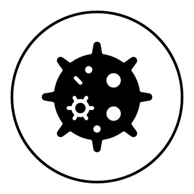 El icono del vector de microbios se puede usar para el conjunto de iconos de vuelta a la escuela