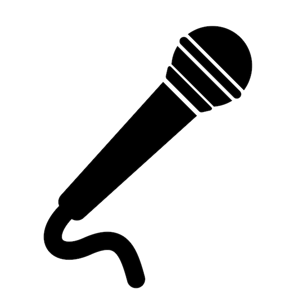 Icono de vector de micrófono