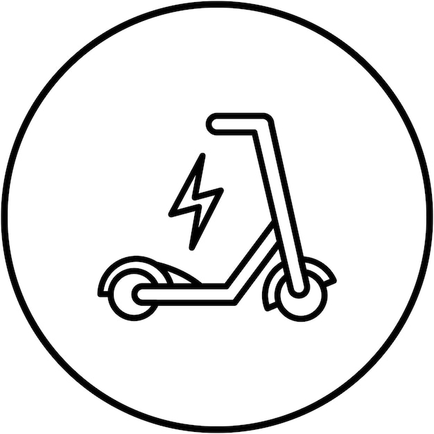 El icono del vector de micromovilidad se puede utilizar para el conjunto de iconos de batería y energía