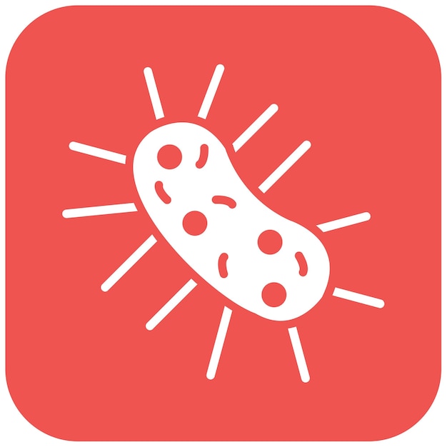 El icono del vector de microorganismos se puede utilizar para el conjunto de iconos del laboratorio