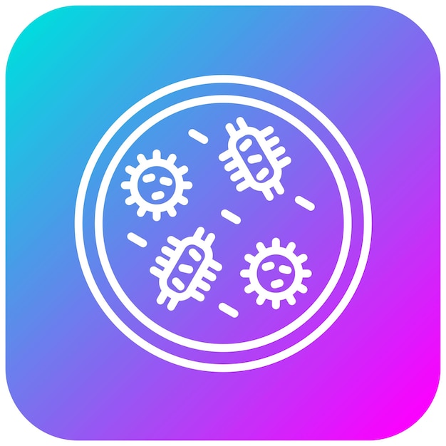 El icono del vector de microorganismos se puede utilizar para el conjunto de iconos de Medicina I