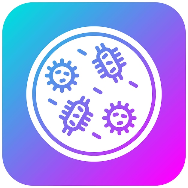El icono del vector de microorganismos se puede utilizar para el conjunto de iconos de Medicina I