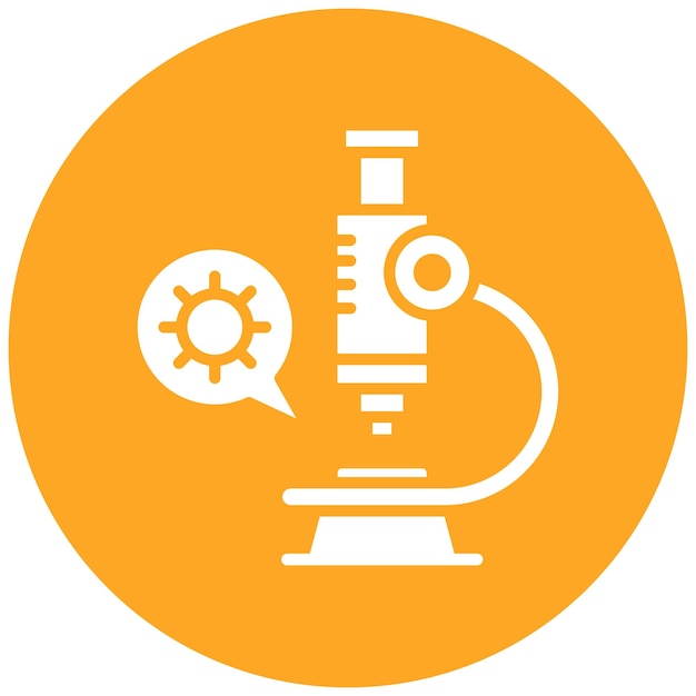 El icono del vector del microscopio patógeno se puede utilizar para el conjunto de iconos de enfermedades infecciosas