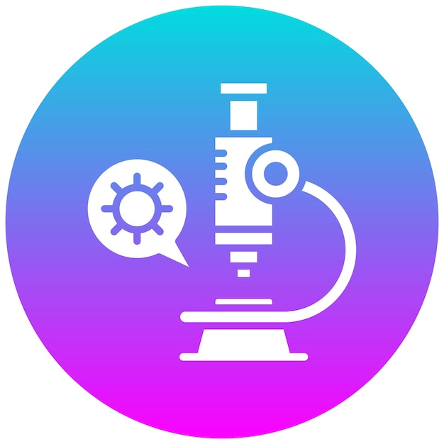 El icono del vector del microscopio patógeno se puede utilizar para el conjunto de iconos de enfermedades infecciosas