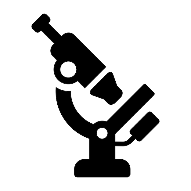 icono de vector de microscopio