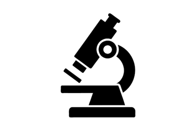 Icono de vector de microscopio