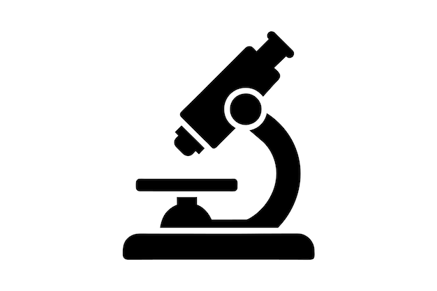 Icono de vector de microscopio