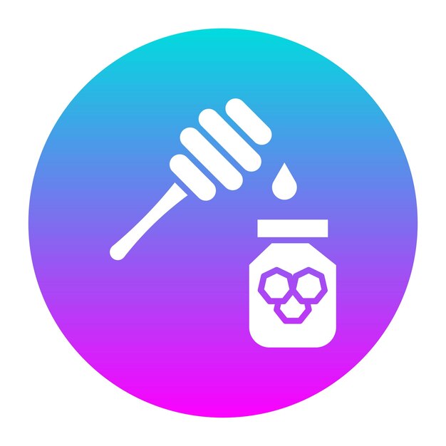 El icono del vector de miel se puede usar para el conjunto de iconos de Spa