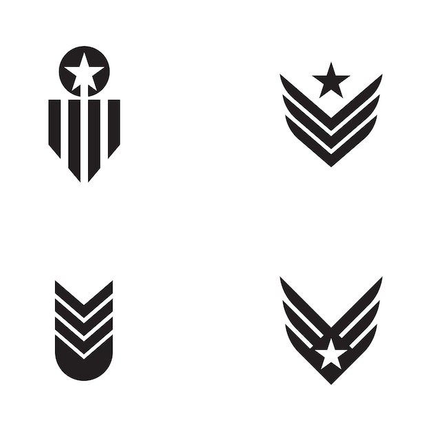 Icono de vector militar del ejército