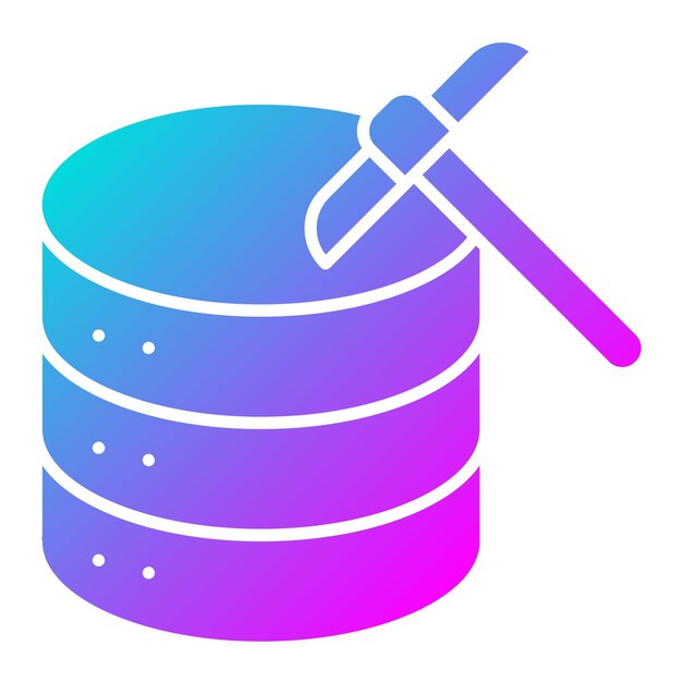 El icono del vector de minería de datos se puede utilizar para el conjunto de iconos de análisis de datos