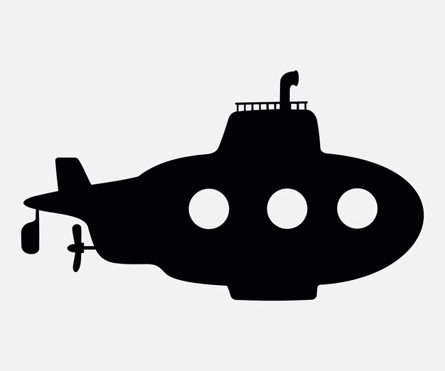 icono del vector de mini submarino