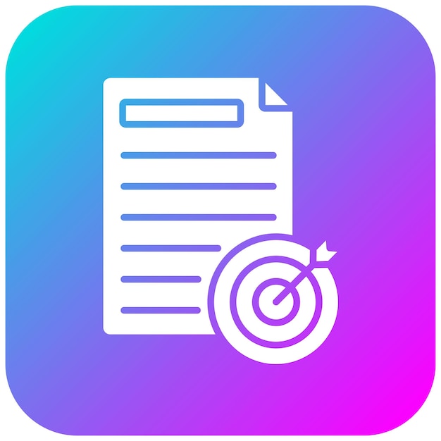 El icono del vector de la misión se puede utilizar para el conjunto de iconos de la economía empresarial