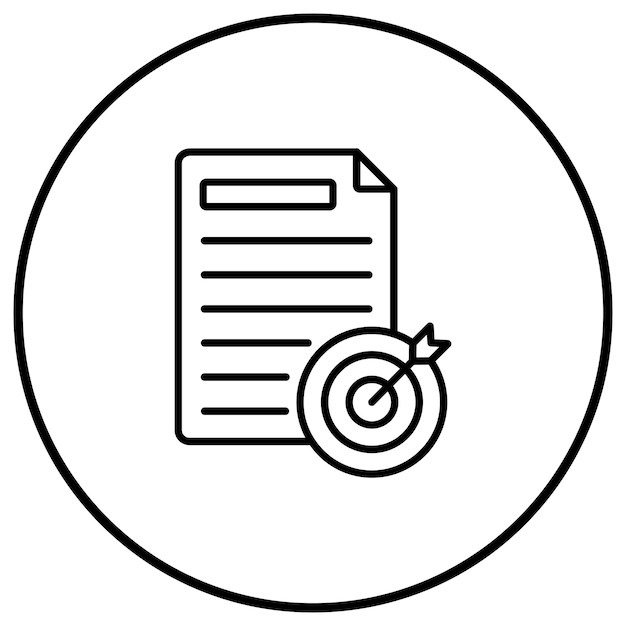El icono del vector de la misión se puede utilizar para el conjunto de iconos de la economía empresarial