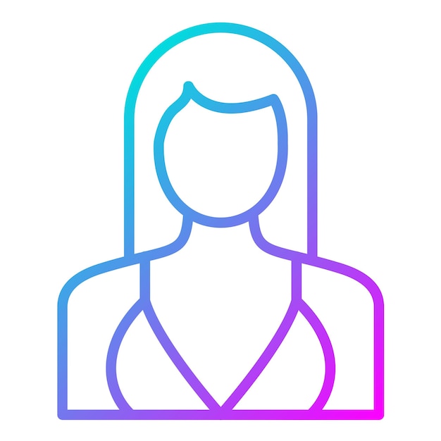 El icono del vector de moda se puede usar para el conjunto de iconos de diversidad