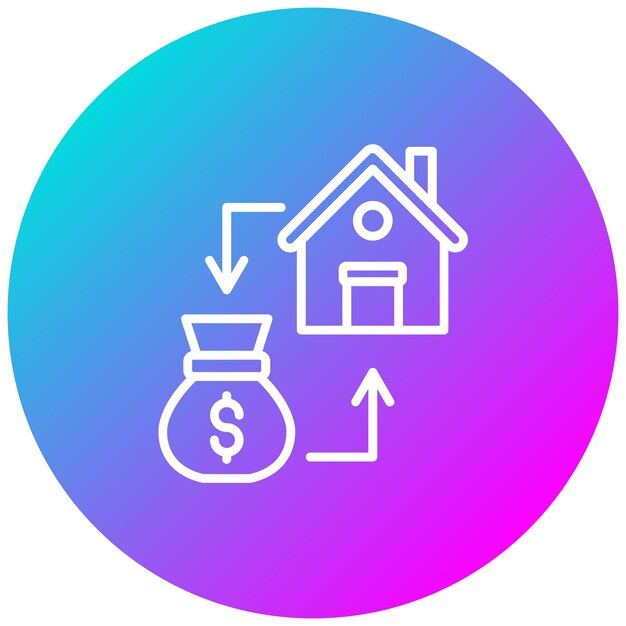 El icono del vector de modificación de préstamo se puede utilizar para el conjunto de iconos de préstamo