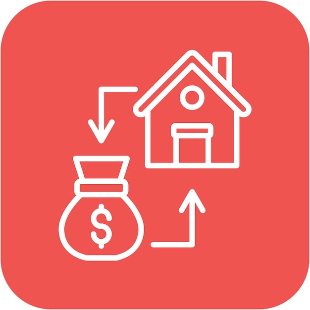 El icono del vector de modificación de préstamo se puede utilizar para el conjunto de iconos de préstamo